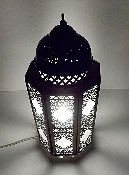 Handmade Moroccan Oxidized Brass Table Lamp